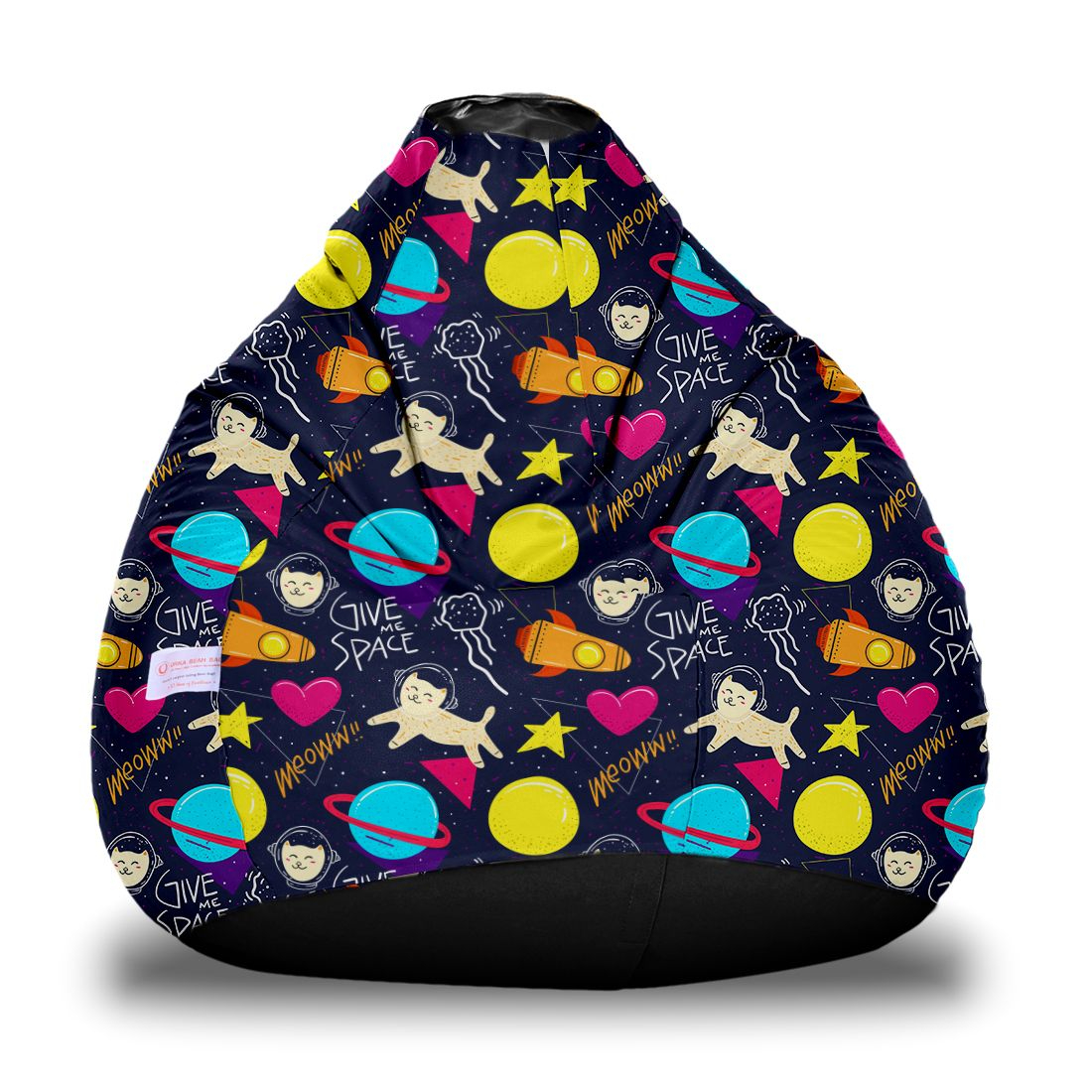 Orka Kids Digital Printed Filled Bean Bag With Beans (D1)